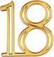 Acrylic Cake Topper "18" Coming Age Gold Model 6 Cm Lumea