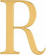 Acrylic Cake Topper Letter R Gold Model 9 Cm Lumea