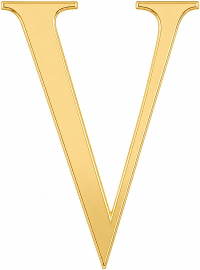 Acrylic Cake Topper Letter V Gold Model 9 Cm Lumea