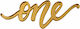 Acrylic Cake Topper One Gold Model 10 Cm Lumea