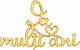 Acrylic Cake Topper "happy Birthday" Heart Gold Design 10 Cm Lumea