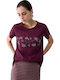 Γυναικείο T-shirt Μπορντό