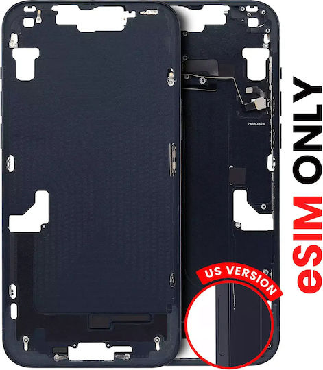 Mid-frame Housing W Small Parts Iphone 14 Us Version Aftermarket Plus Midnight