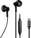 Lw-e03 In Ear Handsfree Слушалки с USB-C Щекер Черен