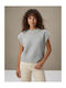 Women's Sleeveless Grey Sweater Y26626-GREY