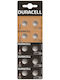 Buttonzelle Alkalische Batterie Lr44 Ag13 1,55V 10 Stück/Pack Preis 1 Stück Duracell