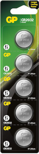 Baterie tip buton litiu GP CR2032 3V 5 bucăți în blister preț 1 baterie GP