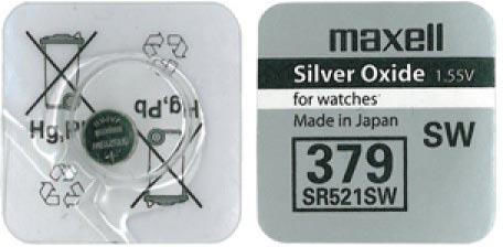 Button Battery Maxell Sr521 Silver Sw Ag0 379 1.55v