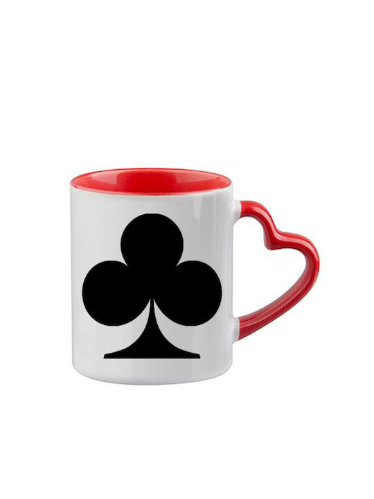 Tasse Alice Rote Henkel Herz Innenraum