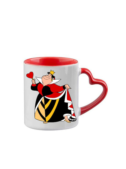 Tasse Alice Rote Henkel Herz Innenraum