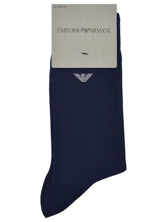 Emporio Armani Herren Socken Blau 3er Pack