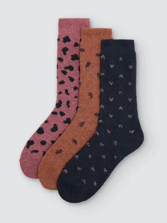 Ysabel Mora Damen Socken Burgundisch 3er Pack