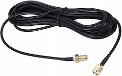 Ropam Cablu de Antenă Coaxial de Sex Masculin - Coaxial de Sex Feminin Negru 20m