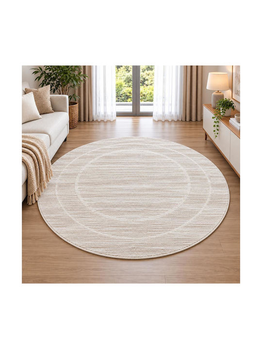 Covor Relief Rotund Crem Φ160cm