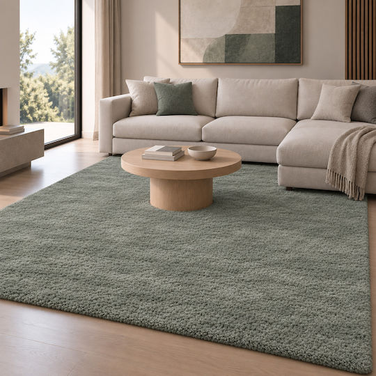Saray Home Shaggy Χαλί Ορθογώνιο Γκρι - Μέντα 160x230cm