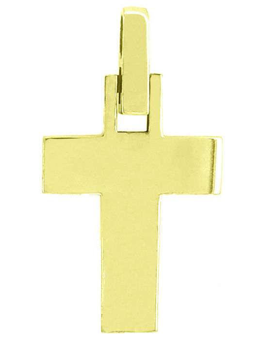 Dio Jewellery Lab Male Cross from Gold Plated Silver with Chain