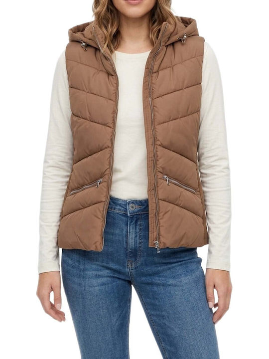 Tiffosi Women's Sleeveless Jacket for Spring Autumn Beige
