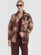 Long Women's Jean Jacket Wine