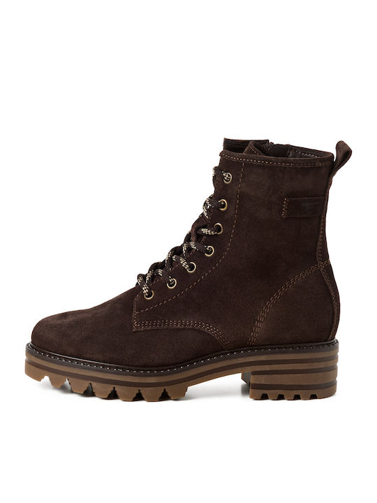 Tamaris Braune Leder Damen Stiefeletten