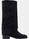 Wildleder Damenstiefel Schwarz