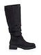 Wildleder Damenstiefel Schwarz