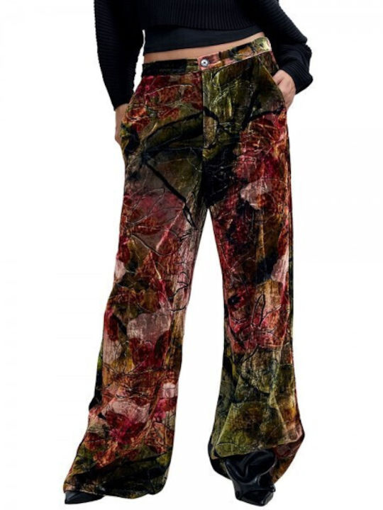 Pantaloni de damă din țesătură Ice Pink