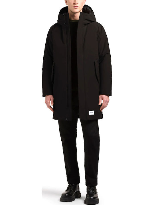 Winter Herren Jacke Winddicht Schwarz