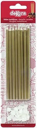 Metallic Gold Birthday Candles 16 Pcs Dekora