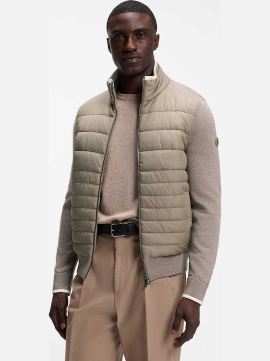 H Facente Puffer Jacket Open Brown