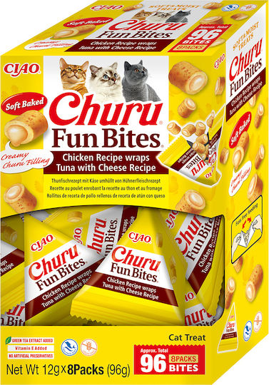 Churu Cat Fun Bites Recompense pentru Pisici Pui Ton Brânză 3 X 10 G