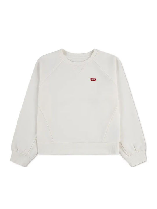 Kinder-Sweatshirt Egret Weiß Meet Greet