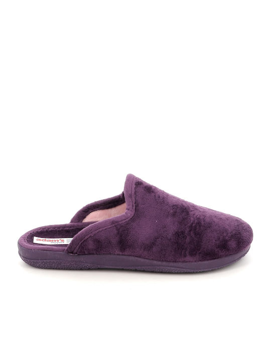 Adam's Shoes Χειμερινές Γυναικείες Παντόφλες Μωβ