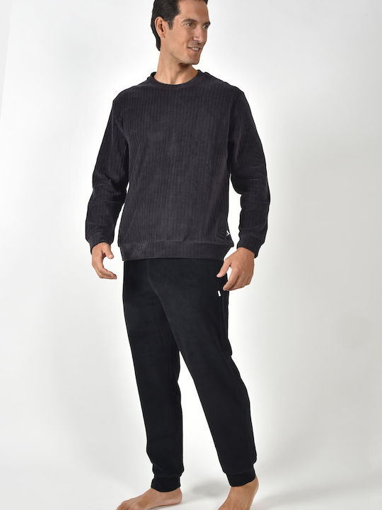 Guy Laroche Rochie de casă bărbătească de iarnă Antracit