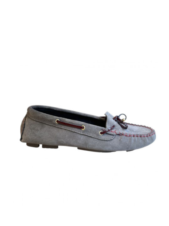 Sider Collection Suede Γυναικεία Μοκασίνια σε Γκρι Χρώμα Sider Collection Suede Γυναικεία Μοκασίνια σε Γκρι Χρώμα