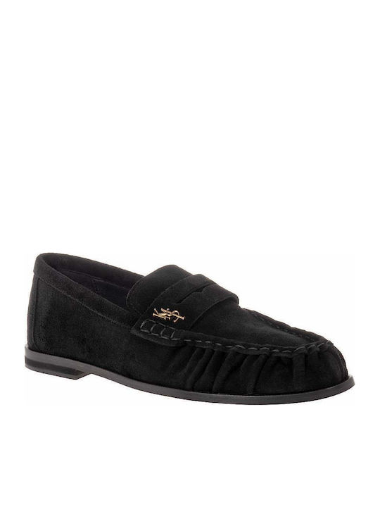Damen Mokassins aus Leder in Schwarz Farbe D514FW26-Black