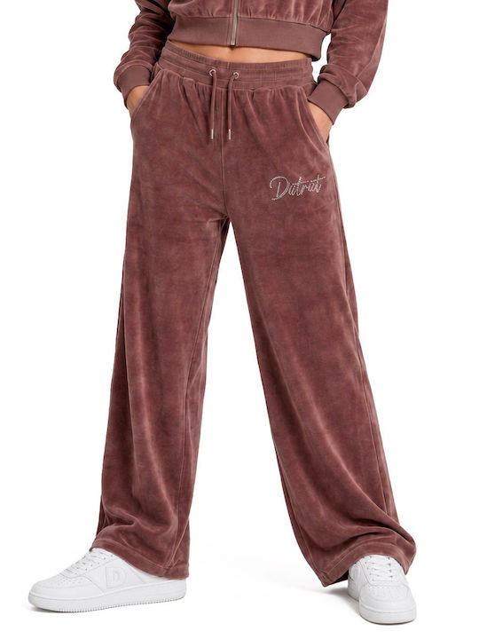 District75 Velvet Brown Sweatpants 226WPA-868-0B9