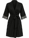 Elite Winter Women's Black Robe