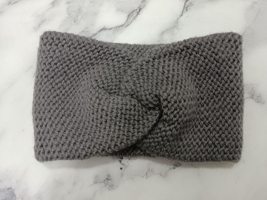 Unisex Knitted Headband in Grey Colour