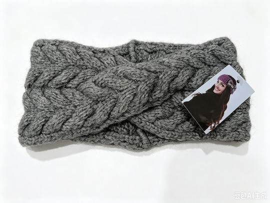Unisex Knitted Headband in Grey Colour
