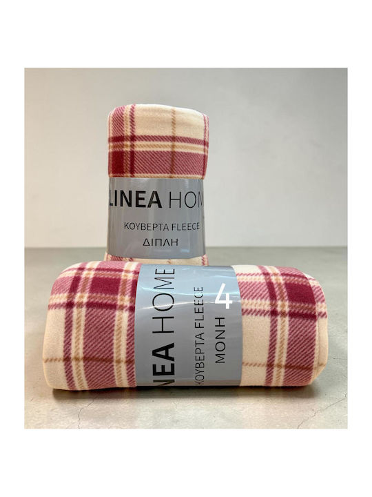 Linea Home Κουβέρτα Fleece Μονή 150x200εκ. Μπεζ