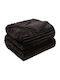 Sherpa Blanket Super Double 220x240cm Black