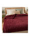 Go Smart Home Sherpa Decke Halbdoppelt 190x210cm Burgundisch