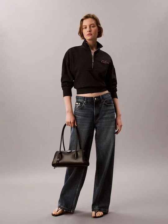 Calvin Klein Hanorac damă cu fermoar Negru
