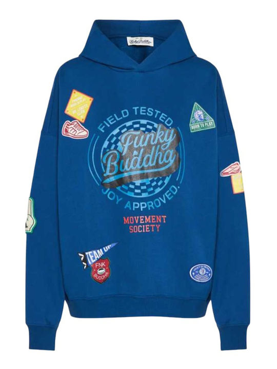 Funky Buddha Γυναικεία Ζακέτα Φούτερ Twilight Blue