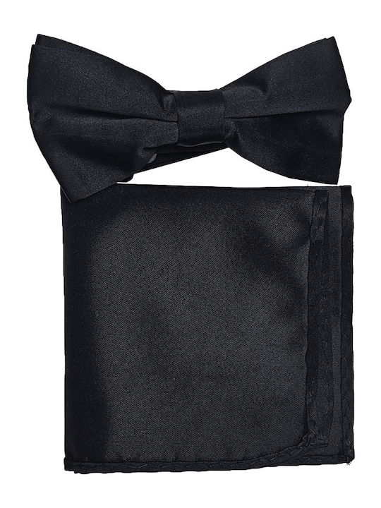 Unounouno Set Cloth Bow Tie With Black Pochette