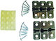 Malys Group Heavy-Duty Wooden Shelf Brackets In Silver Colour 82mm 6 Pieces