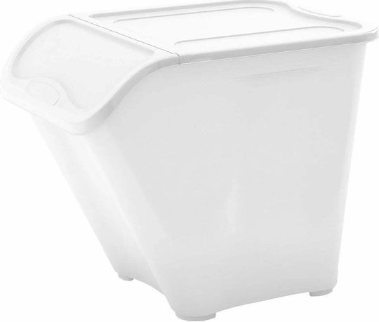 Kis Kunststoff Aufbewahrungsbox mit Deckel Weiß 55cm