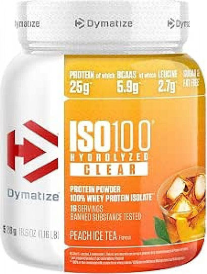 Iso 100 Clear Hydrolyzed Whey Protein Gluten Free with Peach Ice Tea Flavor 25gr