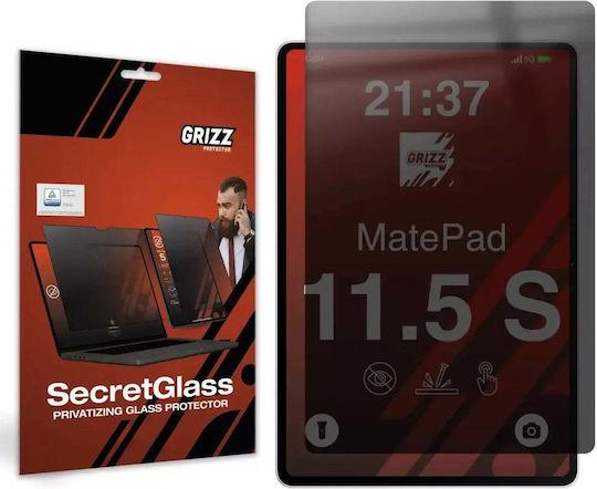 Matt Gehärtetes Glas Datenschutz Grizzglass Secretglass Huawei Matepad 11.5 S 2025