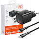 Mcdodo Încărcător cu Port USB-C și Cablu USB-C - USB-C 20W Negru (CH-4692)